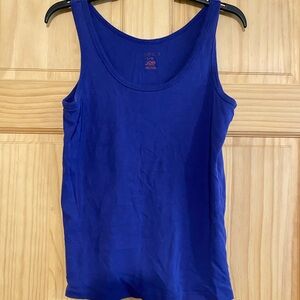 Joe Fresh Blue Fitted Tank Top